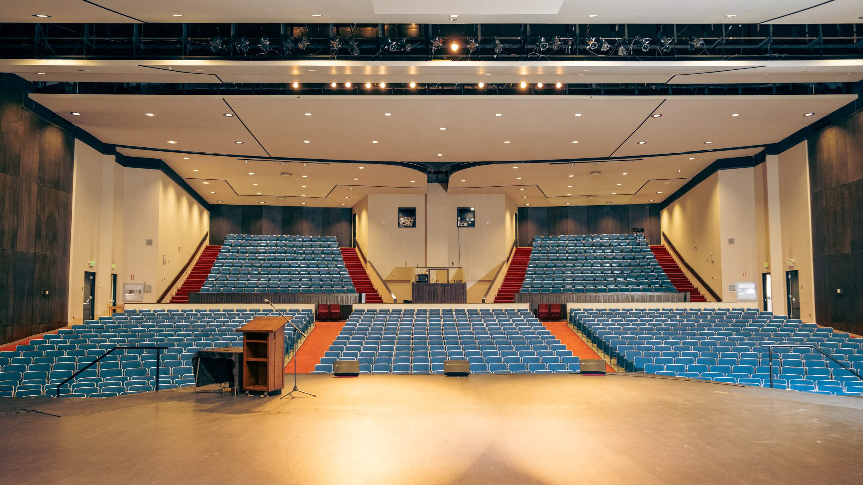 view from stage facing audience