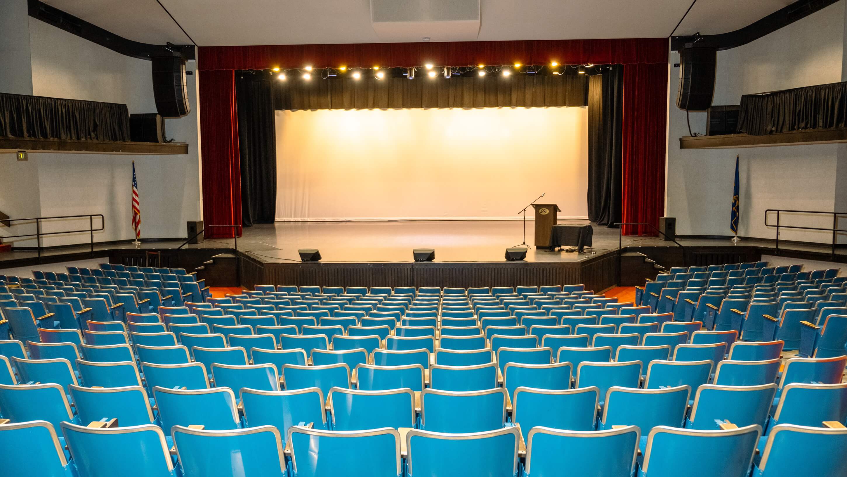 view from auditorium seat