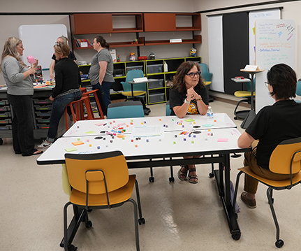 Faculty, staff, and trustees connect in the d.Studio!