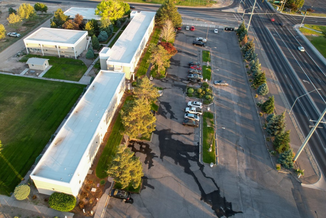 Aerial view of the Northview Apartments