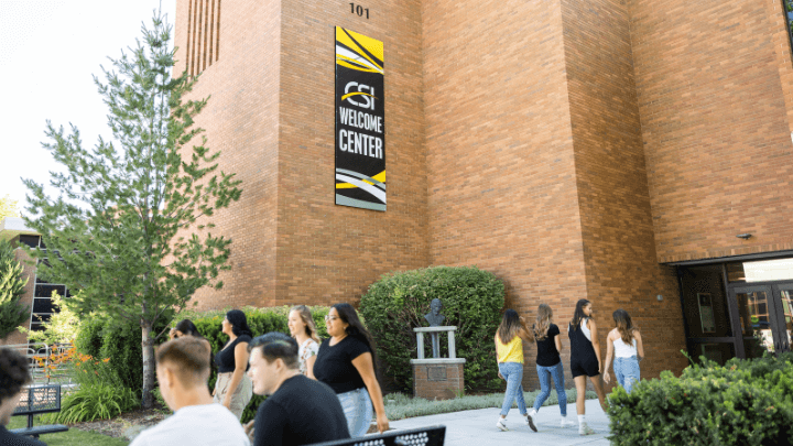 Students Walking on the CSI Campus